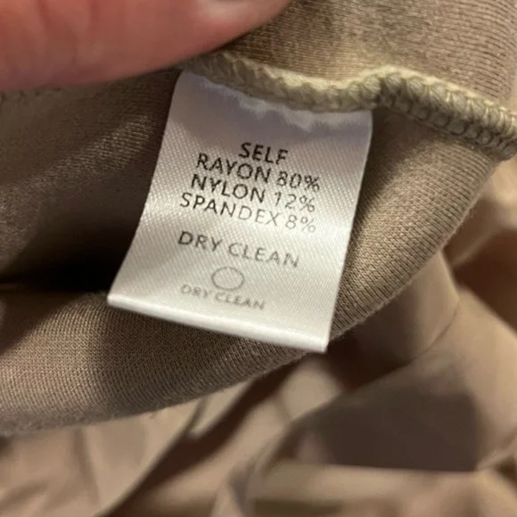 Size medium - French Scuba Hoodie in taupe - ruffled hem- new with tags - Picture 3 of 5